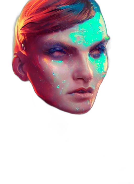 face, mask, crown, creature transparent PNG cut-out