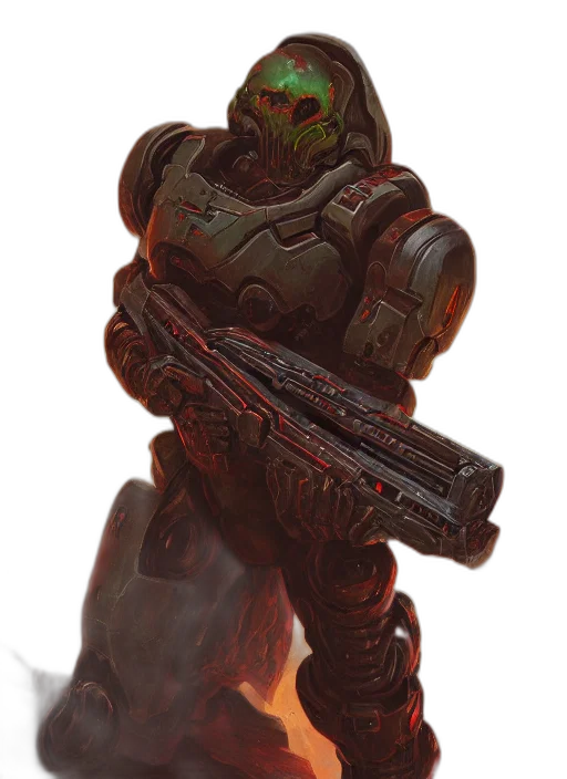 robot, weapon, staff, creature transparent PNG cut-out