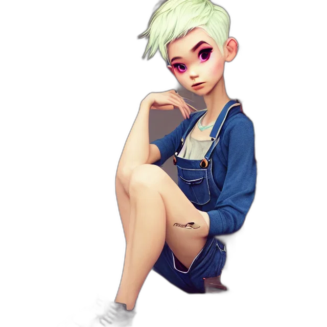 staff, jacket, face, dress, pixel art, concept art, fantasy art, cartoon transparent PNG cut-out