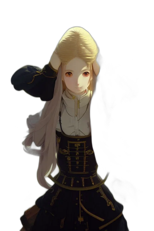 staff, dress, crown, mask, concept art, fantasy art, pixel art, anime transparent PNG cut-out