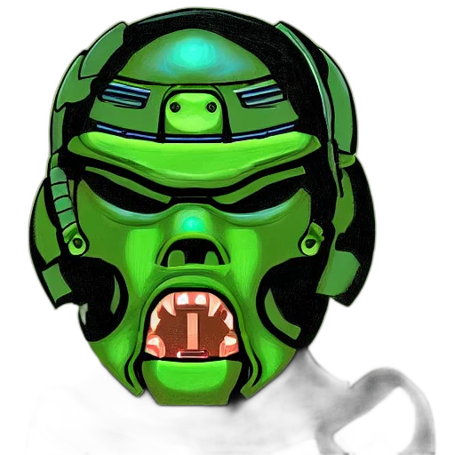 mask, robot, face, creature, concept art, 3d render, comic book art, pixel art transparent PNG cut-out