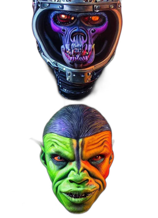 mask, face, concept art, 3d render transparent PNG cut-out