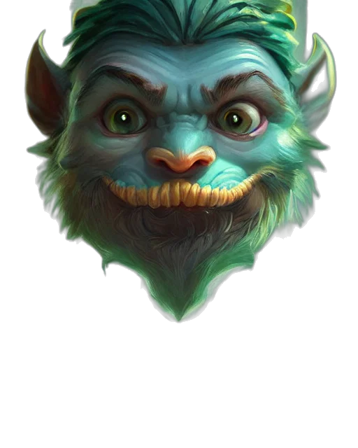 face, mask, creature, staff, concept art, fantasy art, photorealistic, 3d render transparent PNG cut-out