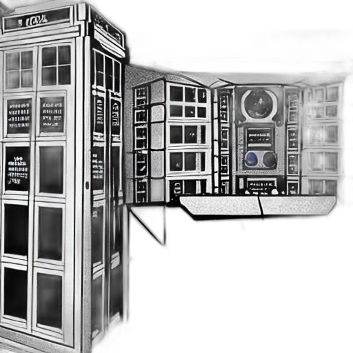 building, concept art, 3d render, comic book art transparent PNG cut-out