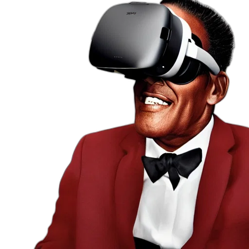 staff, robot, 3d render, concept art, ray, charles, headset transparent PNG cut-out