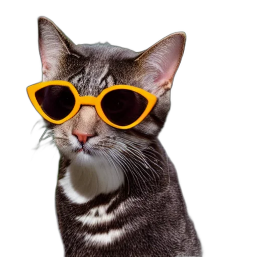 animal, staff, mask, hat, photorealistic, 3d render, cat, sunglasses transparent PNG cut-out