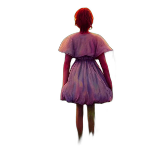 dress, hair, robot, creature transparent PNG cut-out