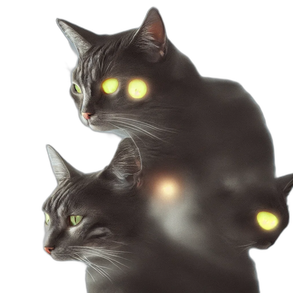 animal, concept art, photorealistic, 3d render, fantasy art, neon lights, outer space, fire transparent PNG cut-out