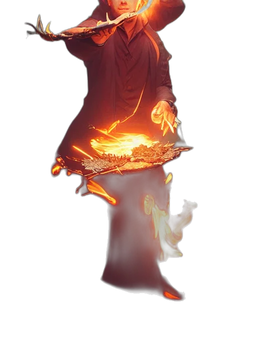 staff, dragon, jacket, weapon transparent PNG cut-out