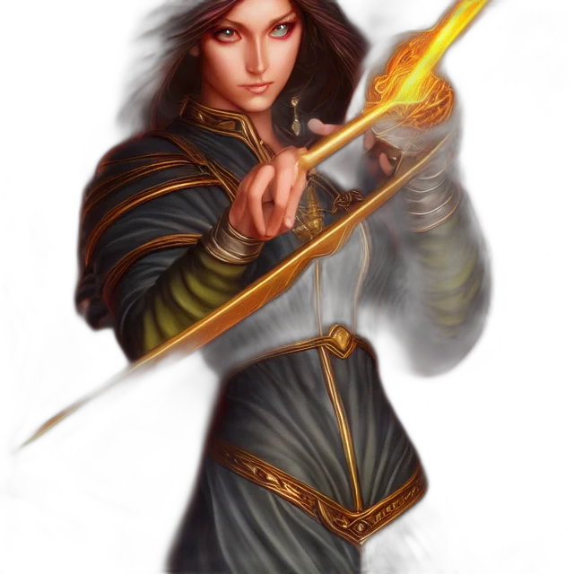 sword, staff, weapon, fantasy art, concept art, comic book art, photorealistic, fire transparent PNG cut-out