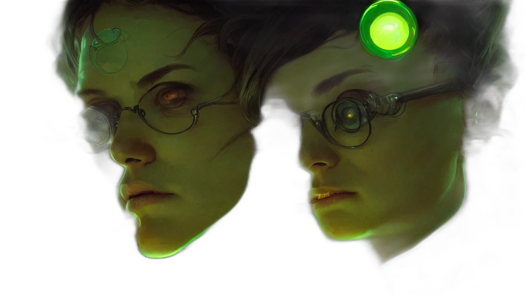 face, mask, concept art, cyberpunk transparent PNG cut-out