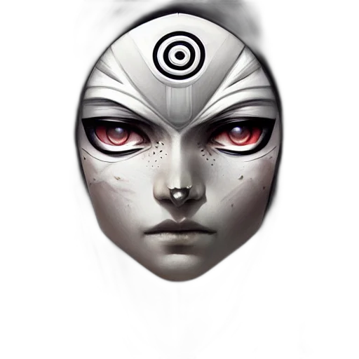 mask, face, robot, creature transparent PNG cut-out