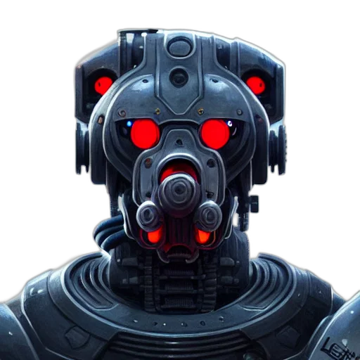 robot, mask, face, concept art transparent PNG cut-out