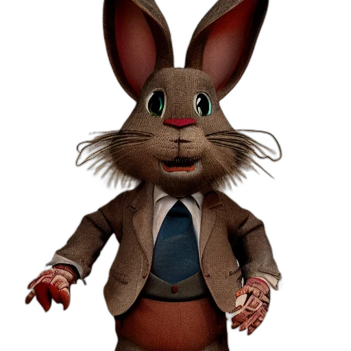animal, staff, jacket, 3d render transparent PNG cut-out