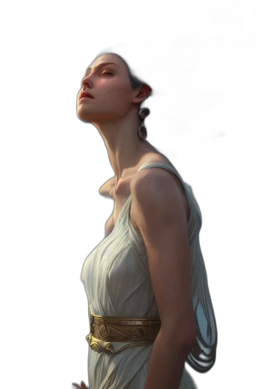 dress, staff, face, jewelry, concept art, fantasy art, photorealistic, 3d render transparent PNG cut-out