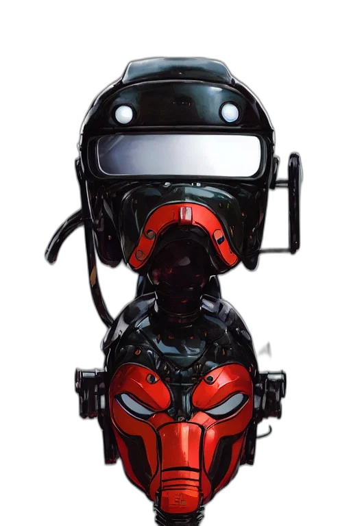 robot, mask, face, weapon transparent PNG cut-out