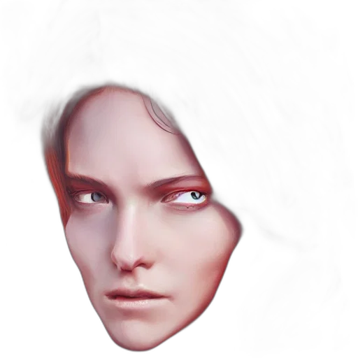 face, mask, hair, creature, photorealistic, 3d render, pixel art, concept art transparent PNG cut-out