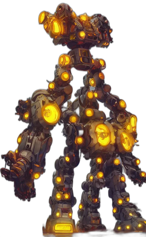 robot, weapon, staff, creature transparent PNG cut-out