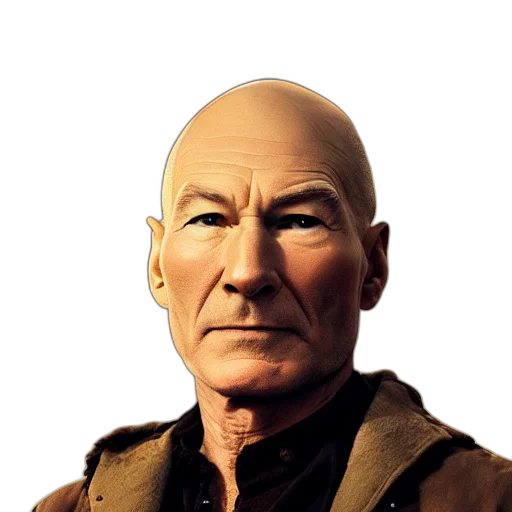 face, jacket, staff, mask, photorealistic, concept art, 3d render, pixel art transparent PNG cut-out