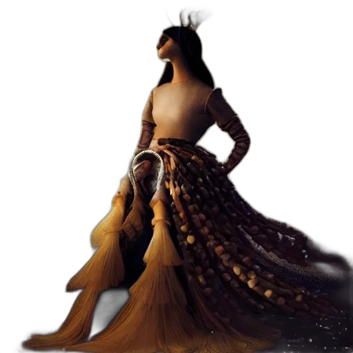 dress, jewelry, fantasy art, concept art, 3d render, photorealistic, outer space, golden transparent PNG cut-out