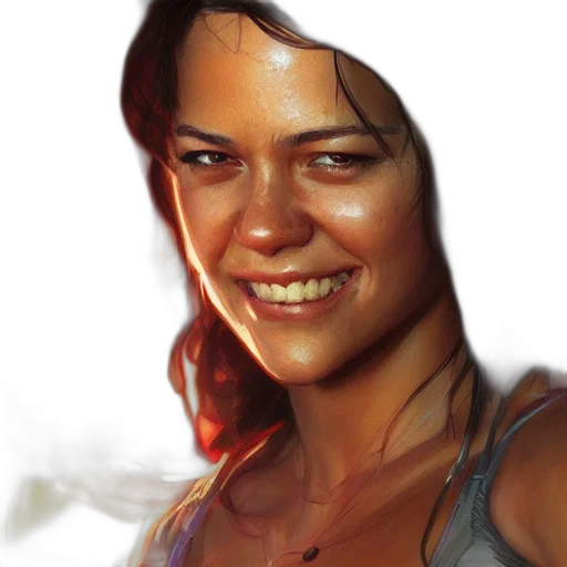 face, photorealistic, comic book art, concept art, oil painting, photo, michelle, rodriguez transparent PNG cut-out