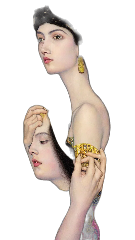 jewelry, crown, face, dress, concept art, photorealistic, oil painting, fantasy art transparent PNG cut-out