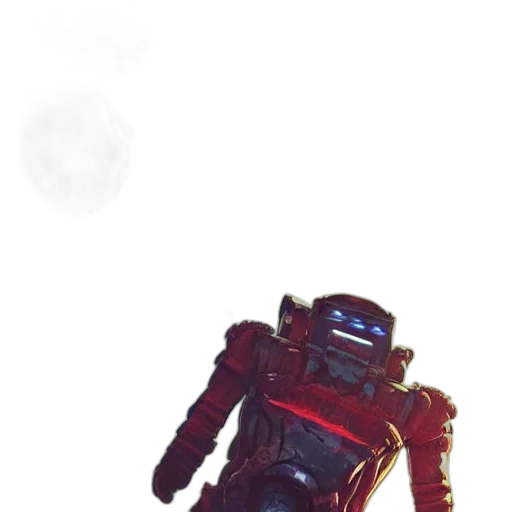 robot, creature, weapon, staff transparent PNG cut-out
