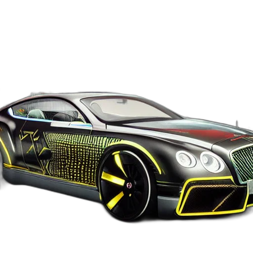 car, 3d render, concept art, cyberpunk transparent PNG cut-out