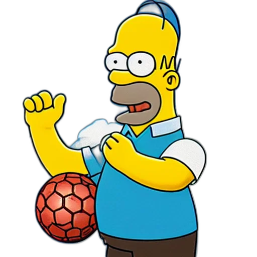 cartoon, render, homer, simpson transparent PNG cut-out