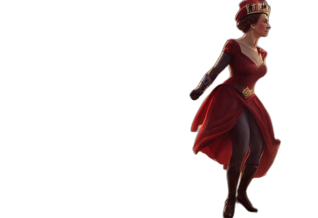 crown, dress, 3d render, concept art transparent PNG cut-out