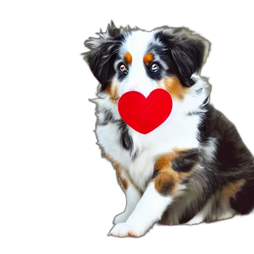 animal, photorealistic, australian, shepherd transparent PNG cut-out