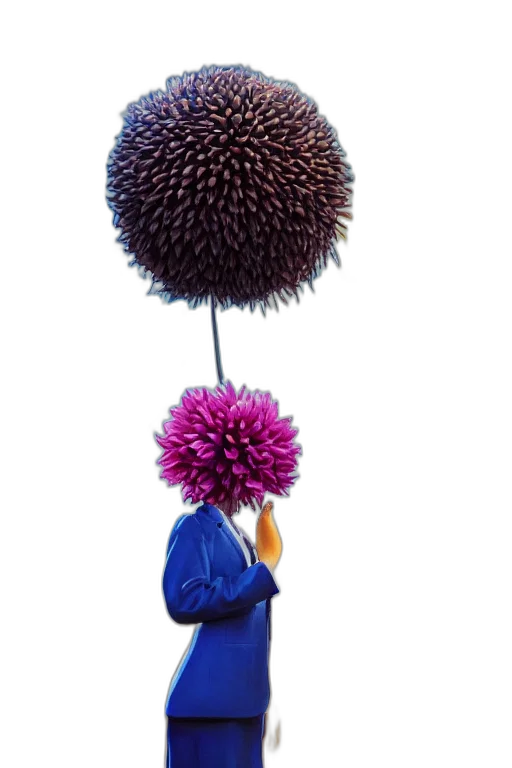 umbrella, staff, flower, hat, 3d render, photorealistic, concept art, closeup transparent PNG cut-out