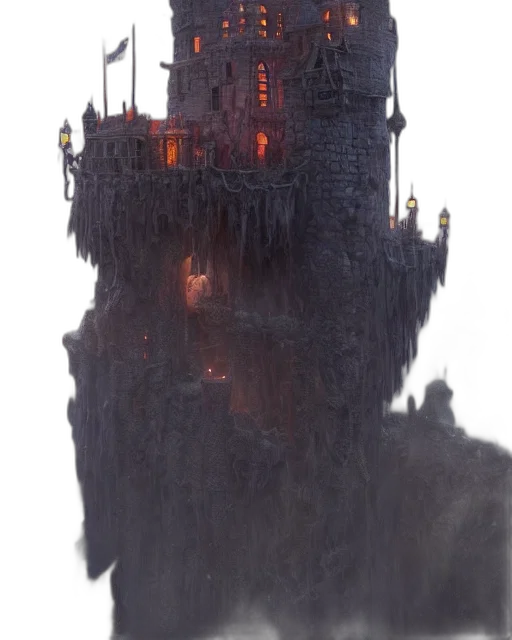 building, crown, dragon, staff, concept art, fantasy art, 3d render, pixel art transparent PNG cut-out