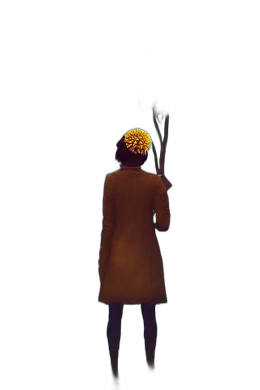 staff, hat, weapon, jacket transparent PNG cut-out