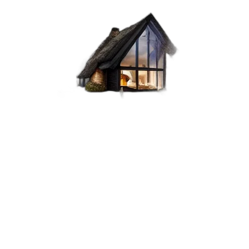 building, umbrella, furniture, hat, 3d render, concept art, photorealistic, pixel art transparent PNG cut-out