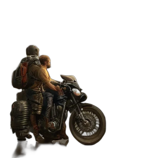 jacket, weapon, concept art, 3d render transparent PNG cut-out