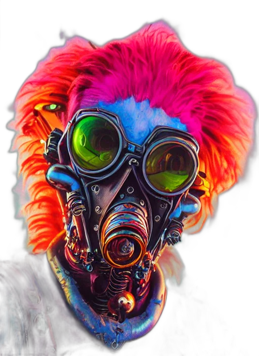 mask, jacket, face, creature transparent PNG cut-out