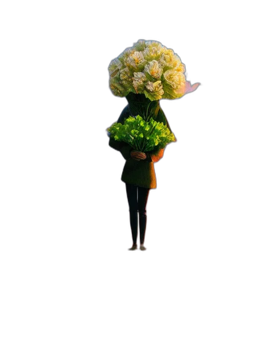 umbrella, flower, dress, crown transparent PNG cut-out