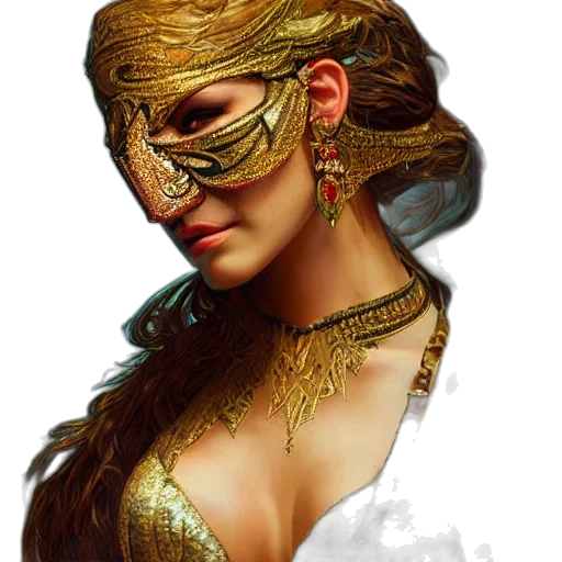 mask, jewelry, crown, face transparent PNG cut-out