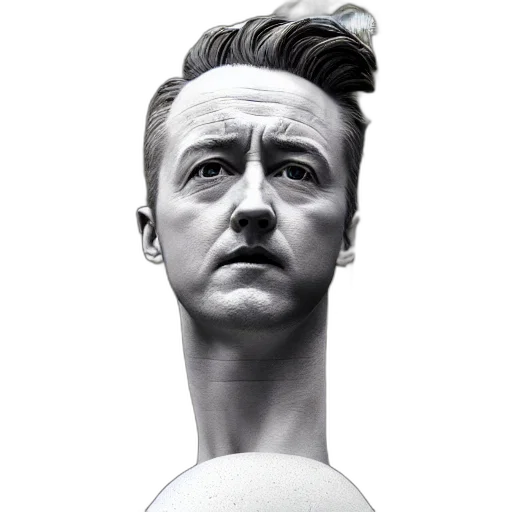 face, mask, robot, hair, photorealistic, cartoon, concept art, 3d render transparent PNG cut-out