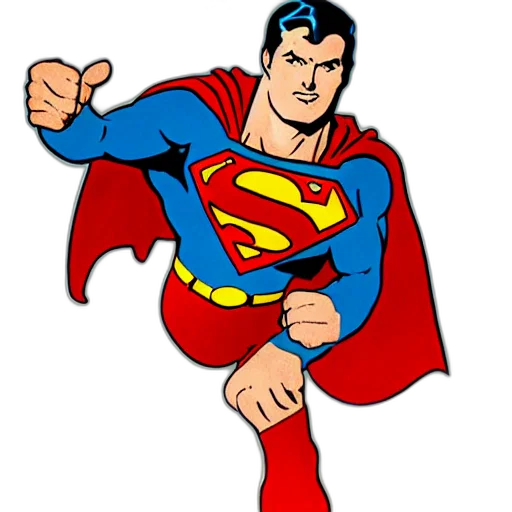 comic book art, cartoon, superman, goes, goldfinger, concert transparent PNG cut-out