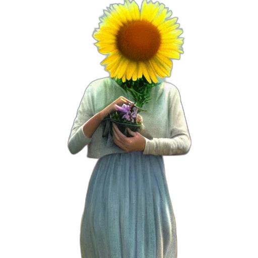 flower, dress, mask, crown transparent PNG cut-out