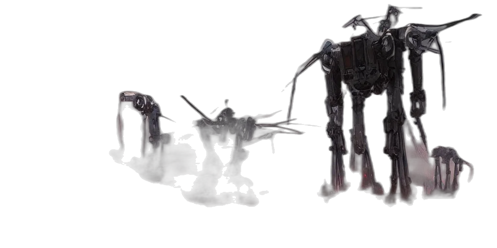 robot, creature, weapon, animal, concept art, 3d render, fantasy art, cyberpunk transparent PNG cut-out
