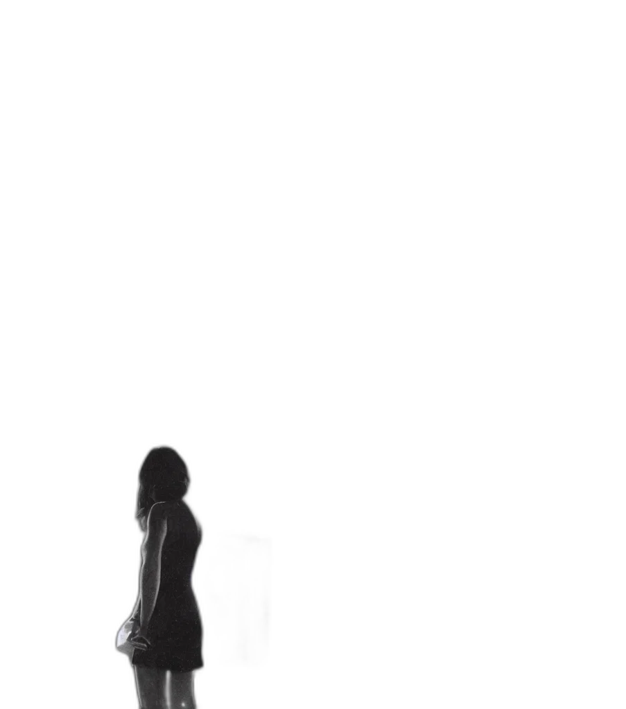 dress, jacket, staff, hair transparent PNG cut-out