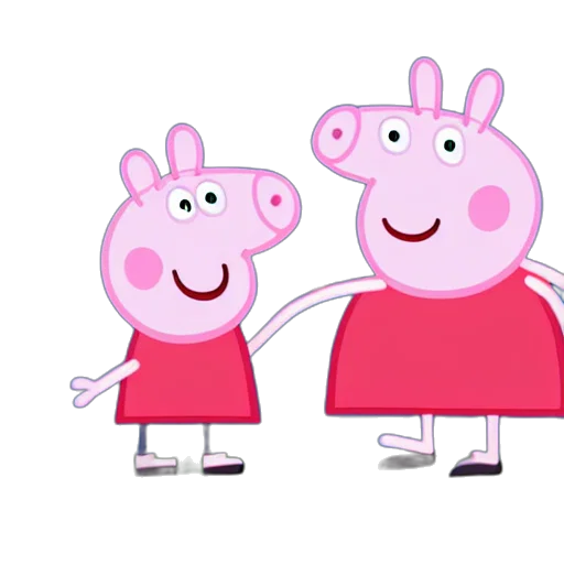 3d render, cartoon, concept art, peppa, pig, anime, style, matte transparent PNG cut-out