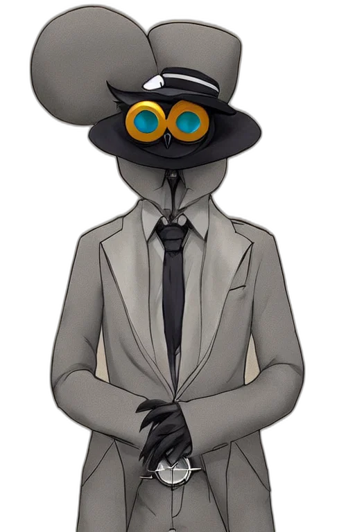 mask, staff, hat, jacket, concept art, cartoon, 3d render, pixel art transparent PNG cut-out