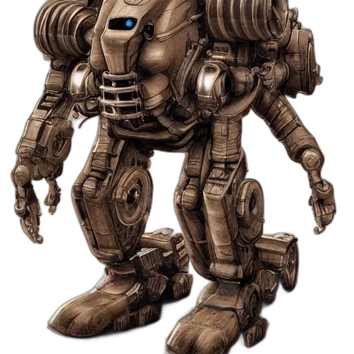 robot, concept art, 3d render, fantasy art transparent PNG cut-out