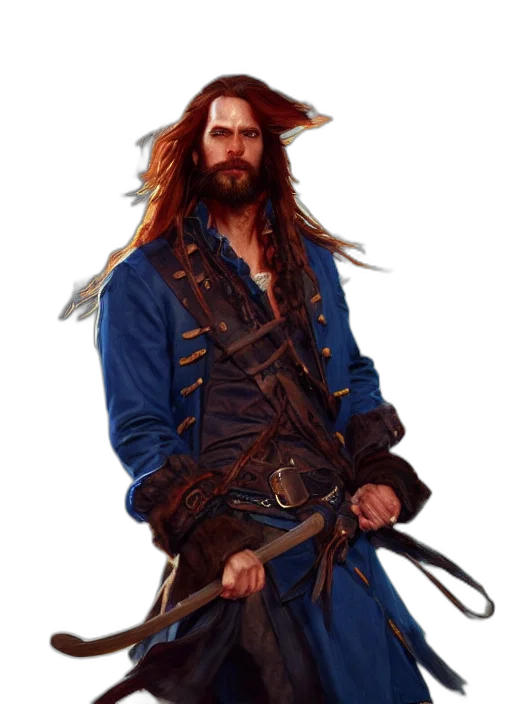 jacket, fantasy art, concept art, photorealistic, comic book art, blue, portrait, painting transparent PNG cut-out