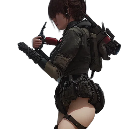 weapon, jacket, staff, concept art transparent PNG cut-out