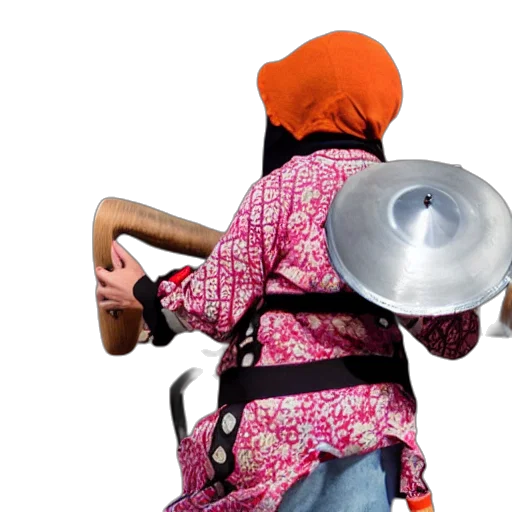 staff, hat, umbrella, weapon, babushka, playing, drums, skateboard transparent PNG cut-out
